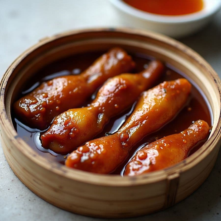 4. Steamed Chicken Feet with Oyster Sauce