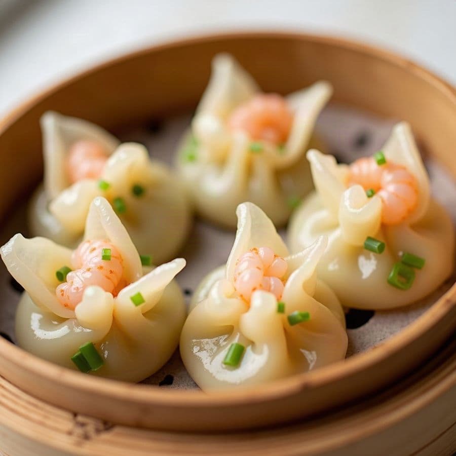 3. Steamed Shrimp and Chives Dumpling (3 pcs)