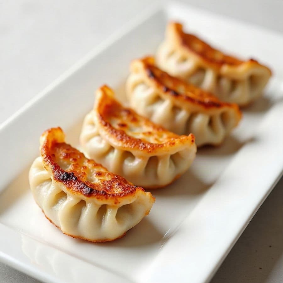 15. Pan Fried Pork Dumpling (4 pcs)