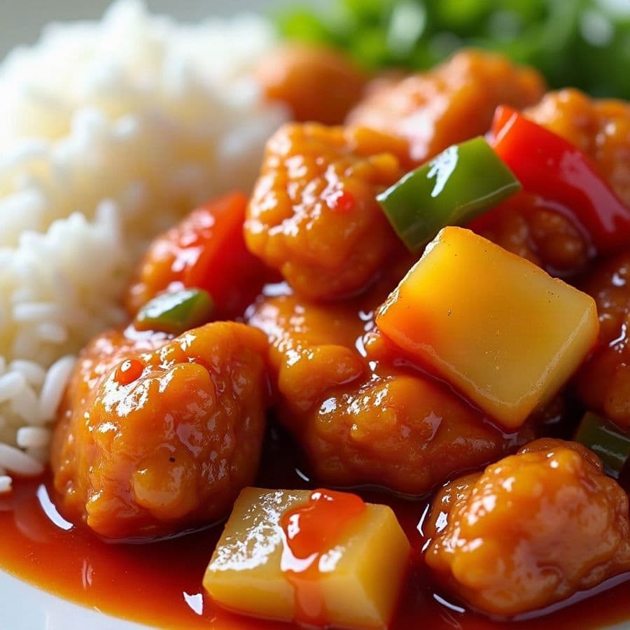Sweet and Sour Chicken (Including Rice)