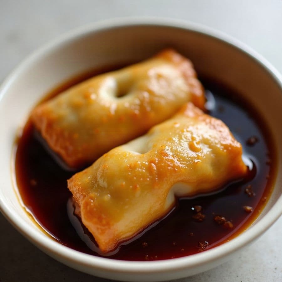 7. Steamed Bean Curd Skin Roll with Oyster Sauce (2 pcs)