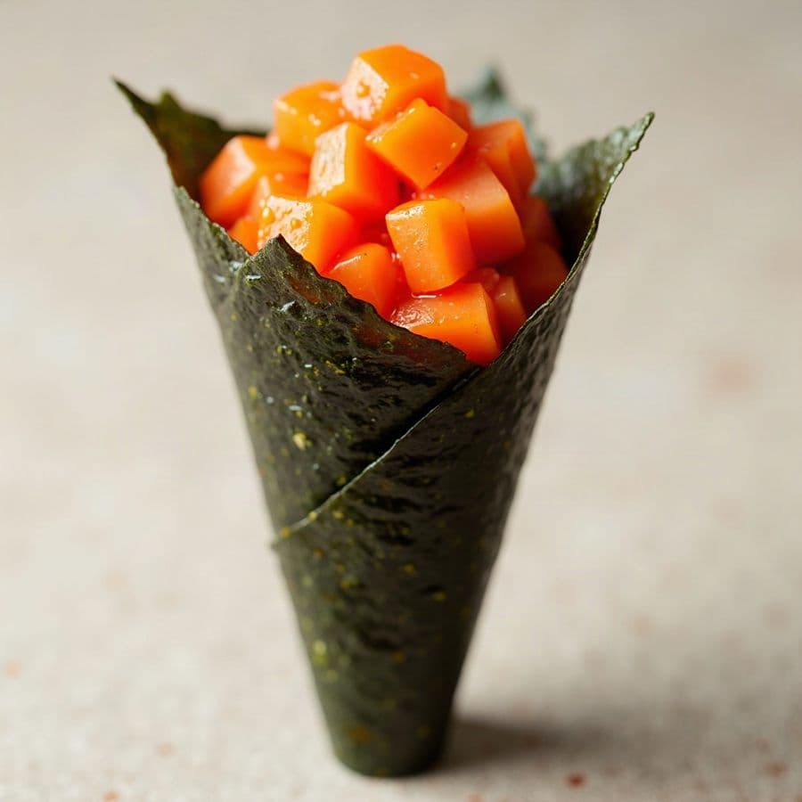 2. Spicy Salmon Hand Roll (1 Pc.)