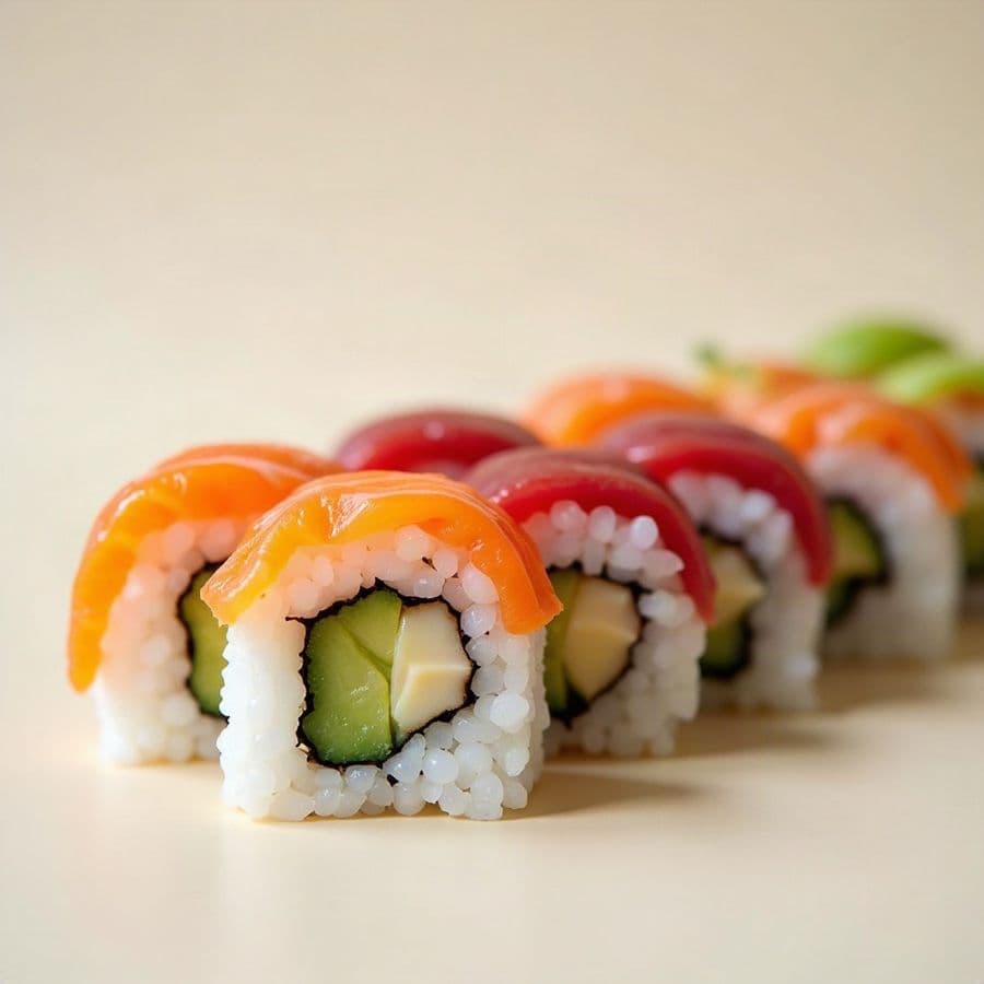 9. Rainbow Roll (8 Pcs.)
