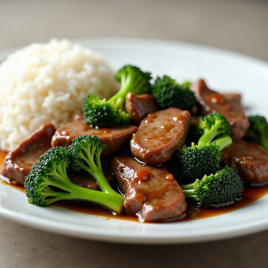Beef with Broccoli (Including Rice)