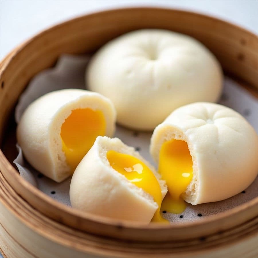 12. Steamed Salted Egg Yolk Bun (3 pcs)